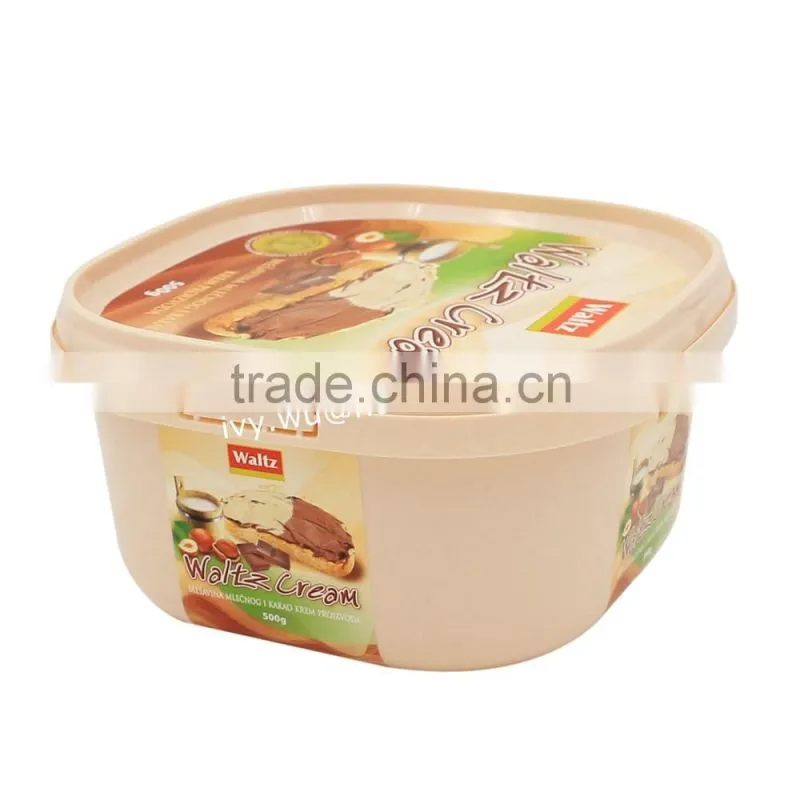 500Ml Ice Cream Container Packaging Design,Custom Logo Printed Ice Cream Tubs Suppliers