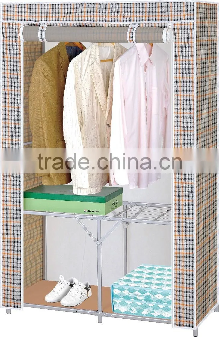Store More Portable Non-woven Fabric Storage Wardrobe with Shelves