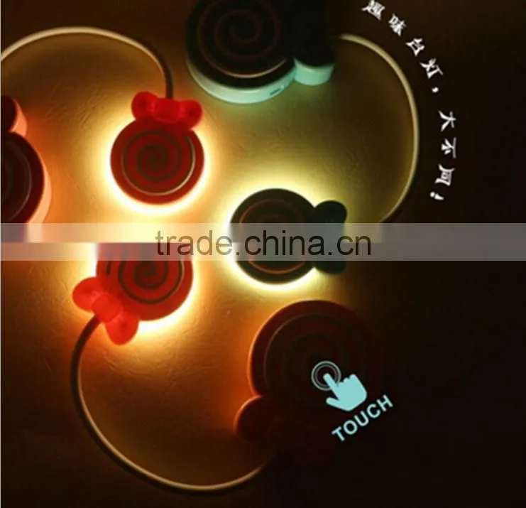 Cute Lollypop Shape Table Lamp With Touch Sensor, USD Charge LED Night Light For Study