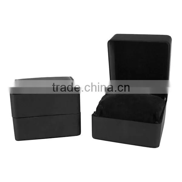 Luxury pu leather watch packaging box, custom logo leather watch box