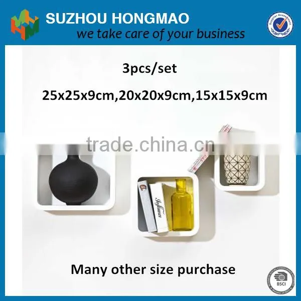 Decorative 3pcs per set cube wall shelf