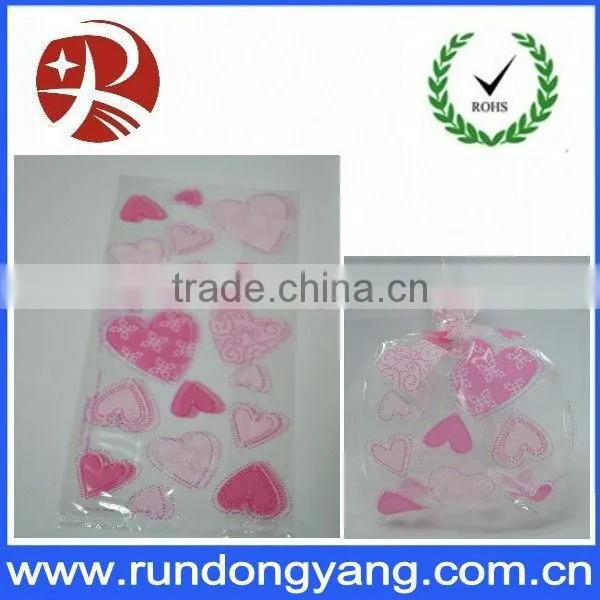 Custom transparent plastic candy packaging bag
