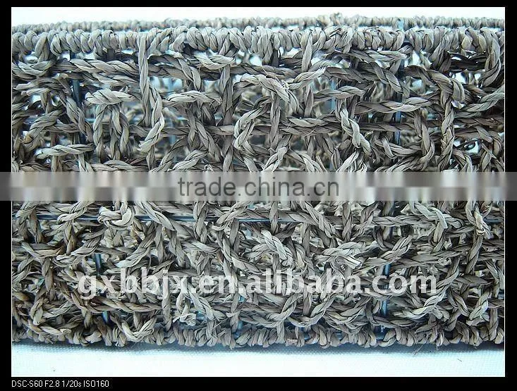 Rectangle seagrass weaving iron frame large seagrass storage baskets