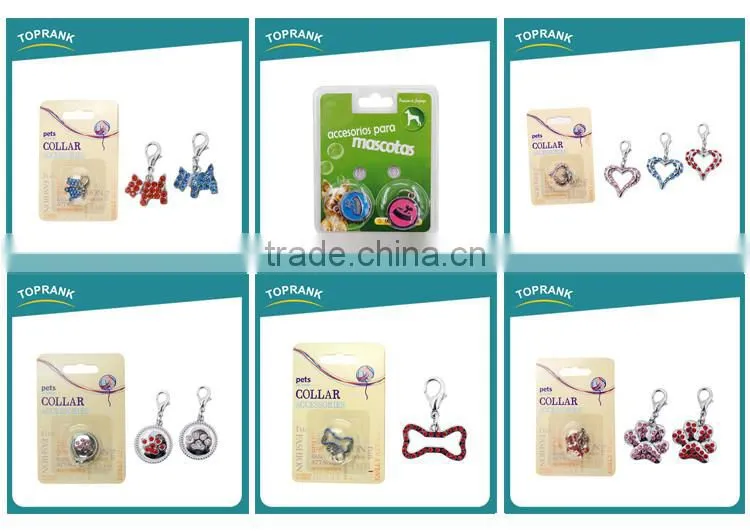 Cheap Rhinestone dog paw pendant wholesale pet dog pendant
