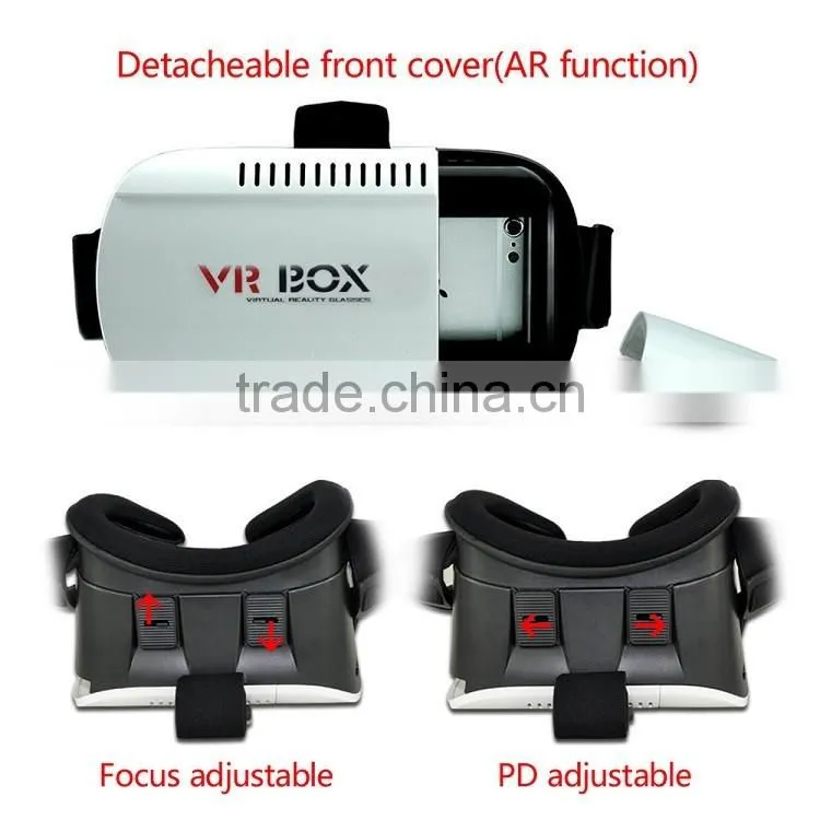 Factory Supply 3D Head Mount VR Box With Heat Dissipation 3rd Generation Virtual Reality Glasses & Bluetooth Control
