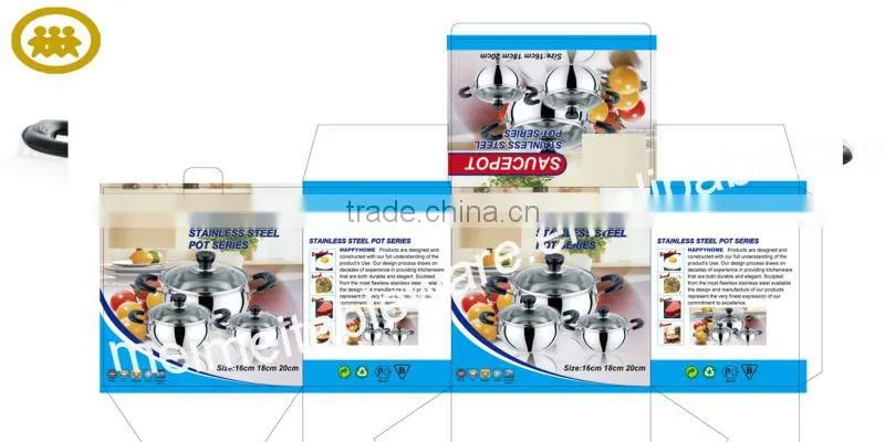 6Pcs black handle & stainless steel cookware set