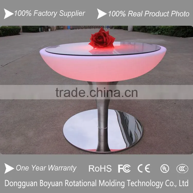 Modern Design Carly Salon and Party Used Shining Decorative LED Round Cocktail Table