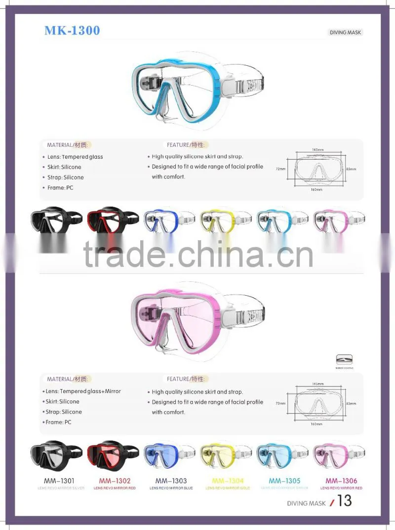 scuba swim diving maskwith single window