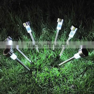 Outdoor Garden Stainless Steel LED Solar Path Landscape Light Lamp NEW