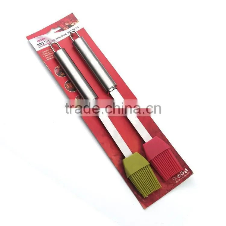 Durable baking bristle basting brush with bamboo handle