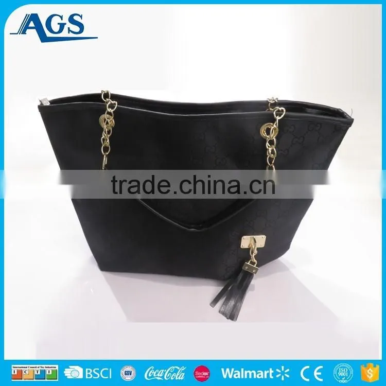 Classic black women's bag tote bag durable and cheap