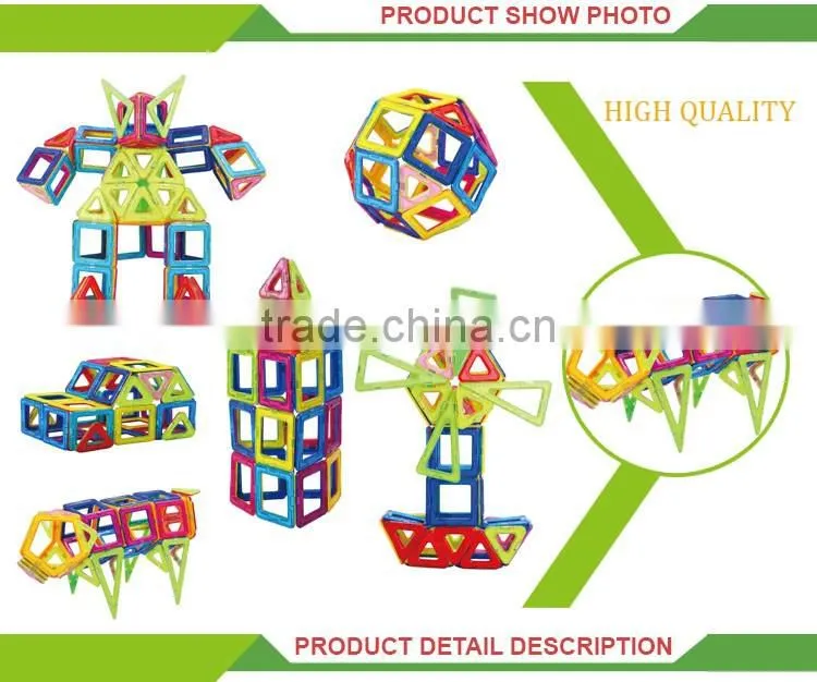 Hot sale educational diy toy cars kids magnetic building block