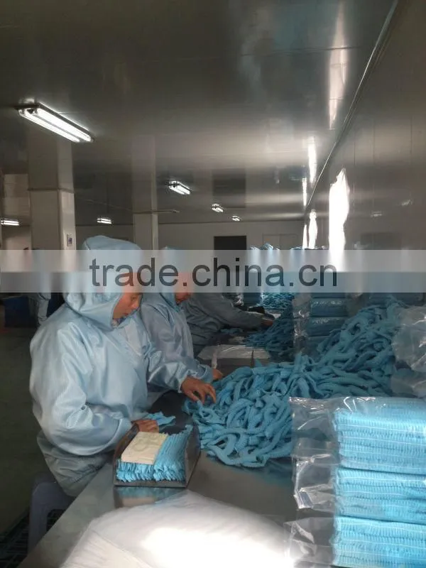 Single double elastic polypropylene catering disposable round non woven cap