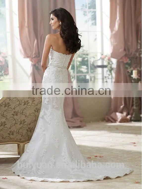 sexy white lace satin sleeveless mermaid bridesmaid garment