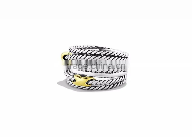 Two Tone Plated fashion Ring