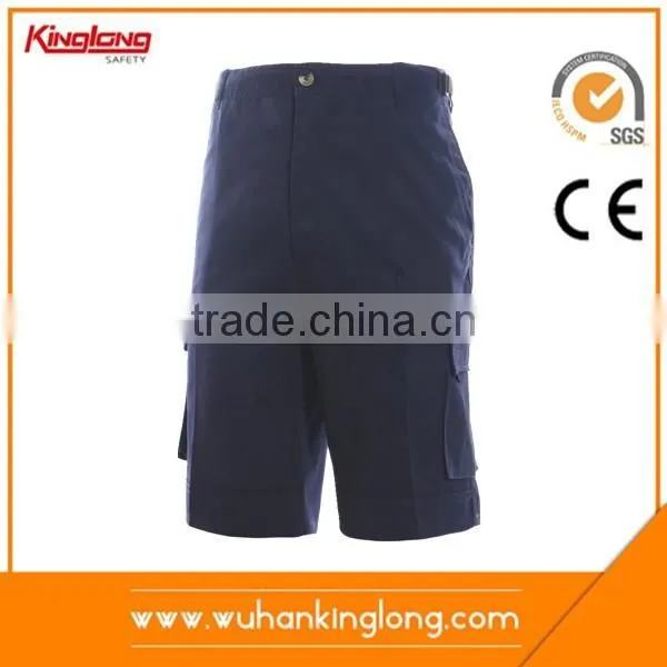 Polycotton elastic waist trousers mens safety work uniform shorts