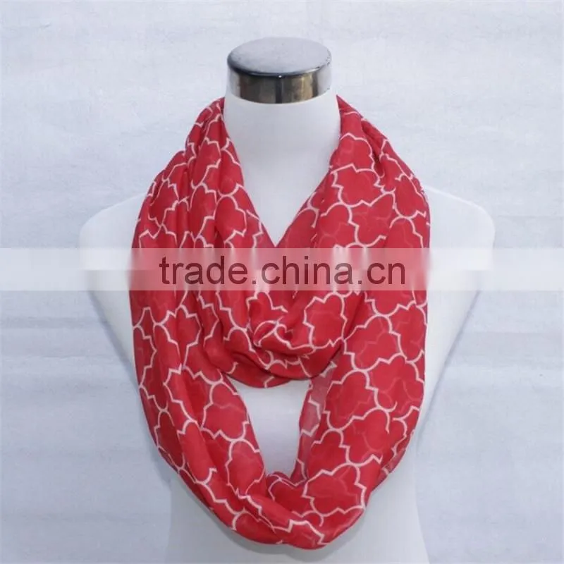 Wholesale women lovely mint Clover Scarf