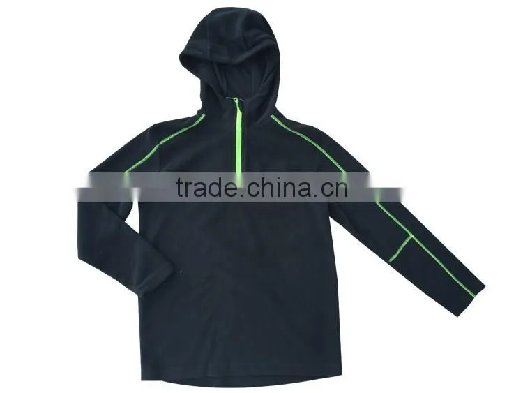 Outdoor hoodie fleece sweatshirts cheap knitted jacket for boy