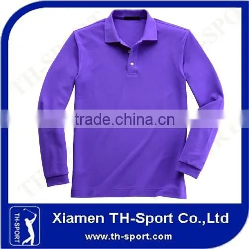 popular sale men long sleeves collar t-shirt
