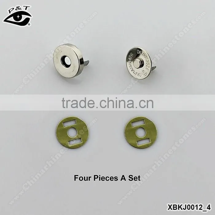 Hot sale magnet button for handbag metal magnet button for purse