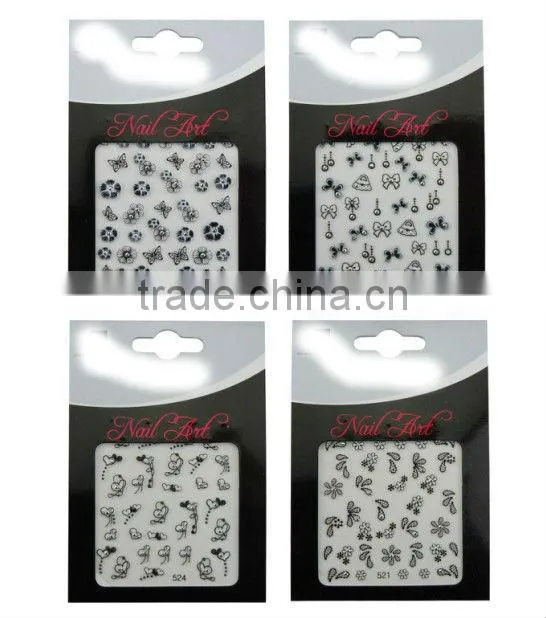 3D Nail Art Gel Decoration Fashion Nail Sticker,3D Custom Art Nail Stickers