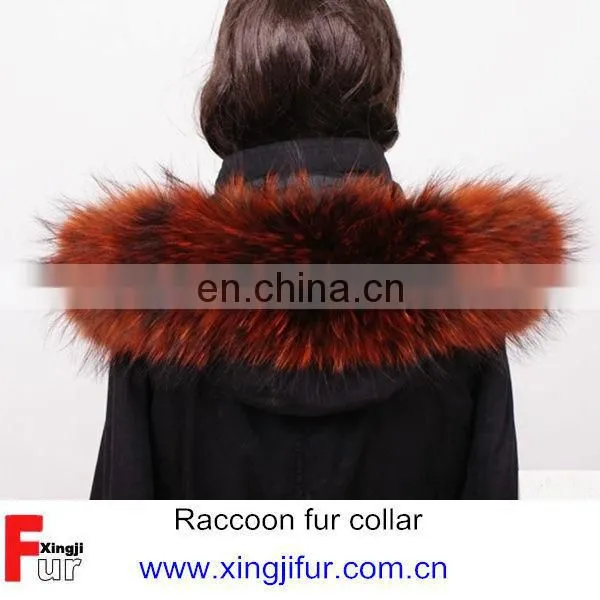 Wholesale Top Quality Dyed Color Raccoon Fur Collar