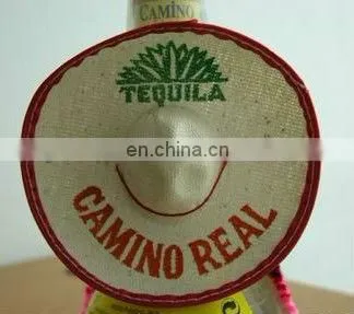 Tequila wine bottle hat JPH14, mini sombrero mexican hat for decoration of the bottle