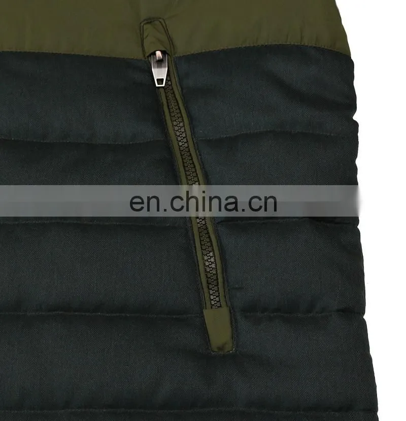 Outdoor sport man winter jacket wear and gentleman padding jacket with hood