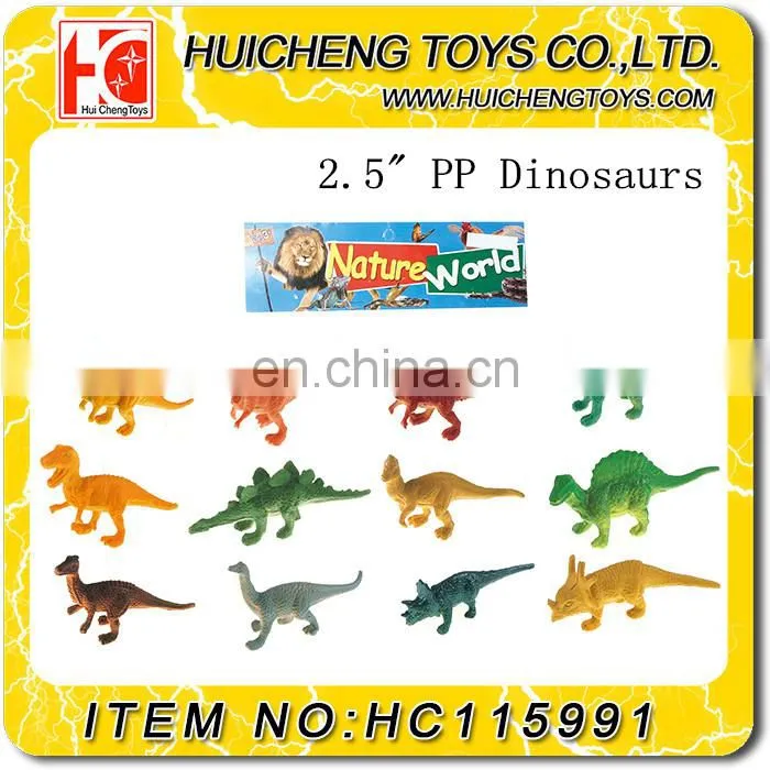 Vivid 12pcs non-taxic PVC plastic 1.5 inch 3D fame animal set small promotion gift toys EN71