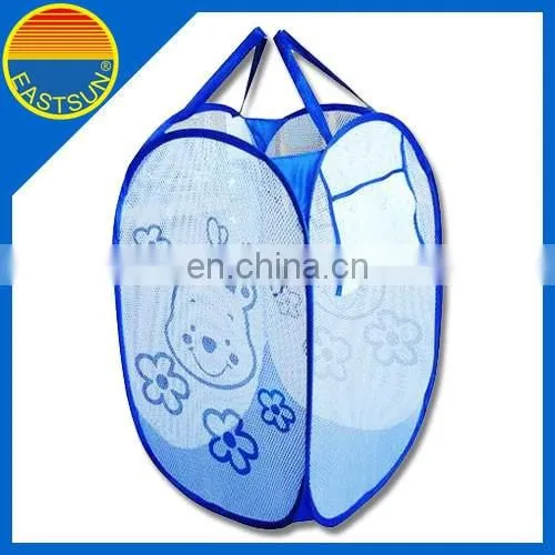 Folding 190T Polyester And Mesh Laundry Basket