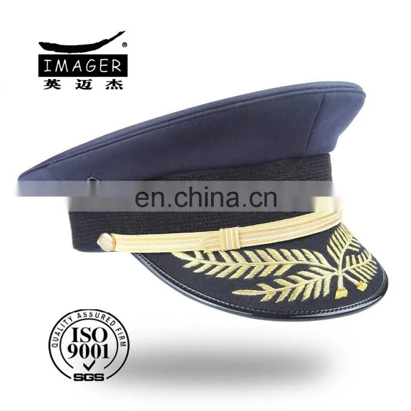 Decorative embroidery design coast guard senior chief headwear