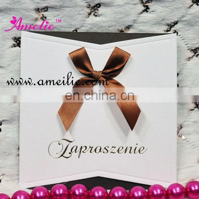 AT139 White Color Bridal Shower Invitations Wedding Invitations Cheap