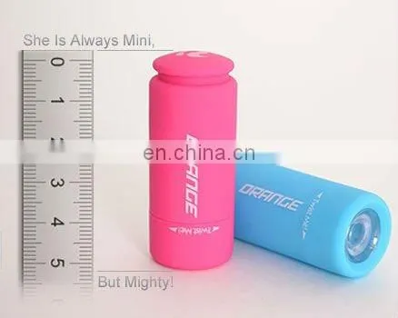 Creative item! USB rechargeable led torch light colorful portable led torch light with keychain