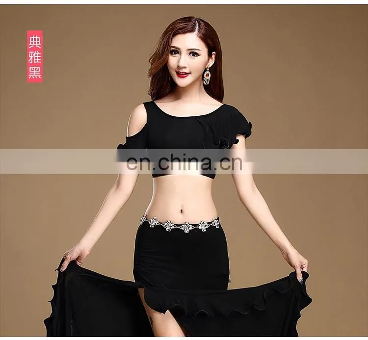 T-5125 Newest style indian modal sexy belly dance costumes with diamond belt chain