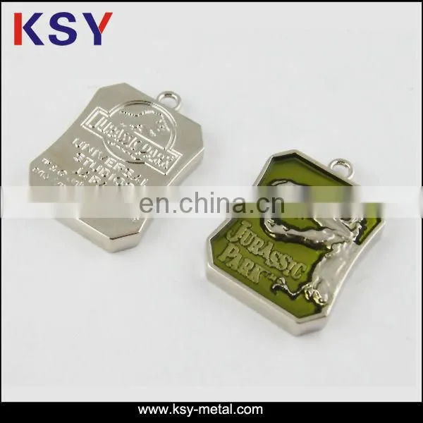 Shiny nickel metal wine label
