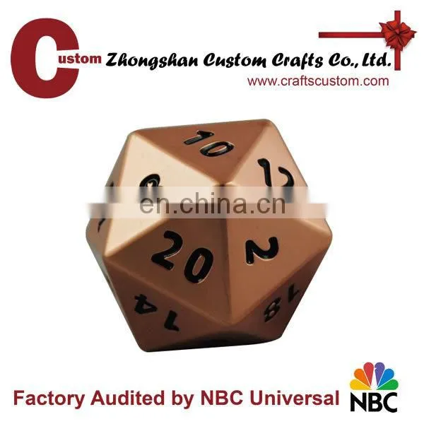 Custom 20 sided metal RPG large blank dice