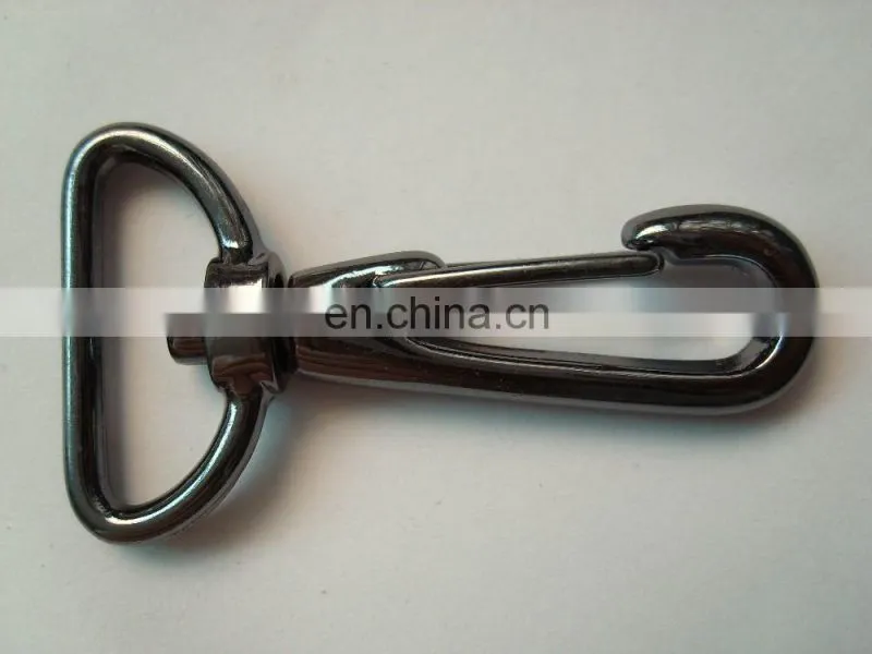 Custom logo/size/color metal snap hook gold snap metal keychain