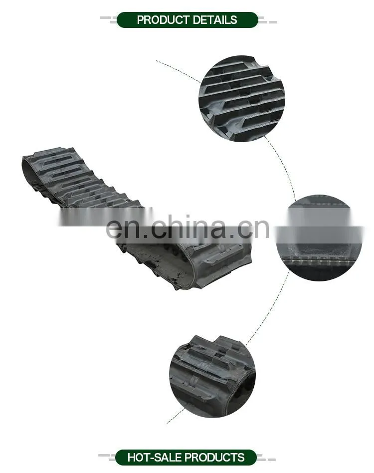 500x53x90 kubota combine harvester small vehicle system track rubber Crawler Belt