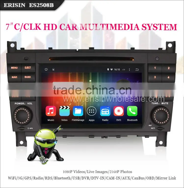 Erisin ES2508B 2 Din 7 inch Auto Car Radio GPS 3G WiFi Bluetooth for Mercedes W203