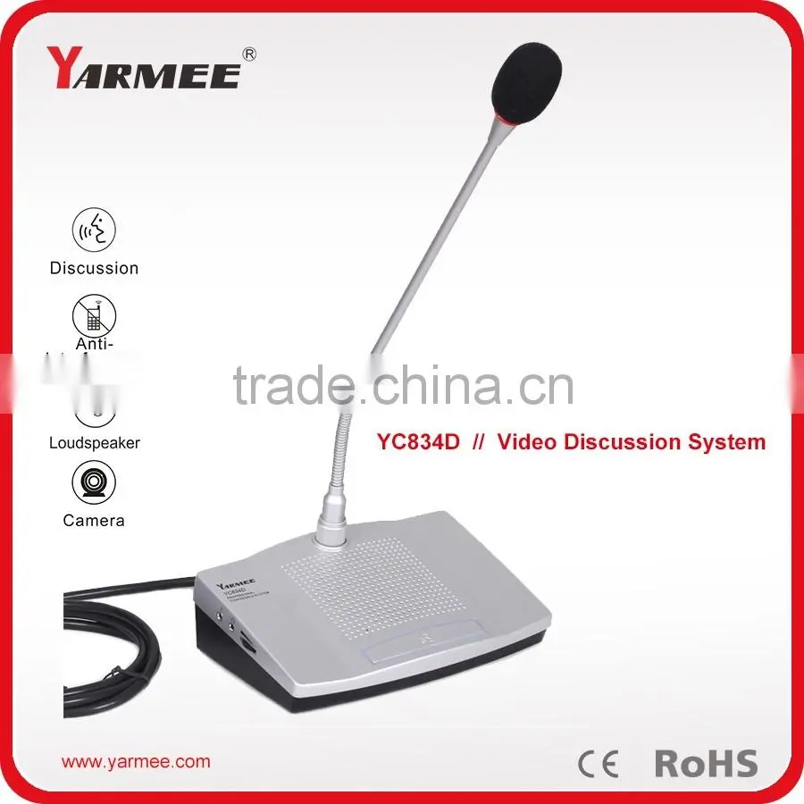 Anti-interference high quality wired dynamic microphone with mute speakers function