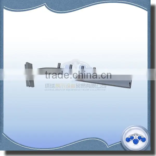 Metal chrome 7 pins shopfitting units for slotted channel