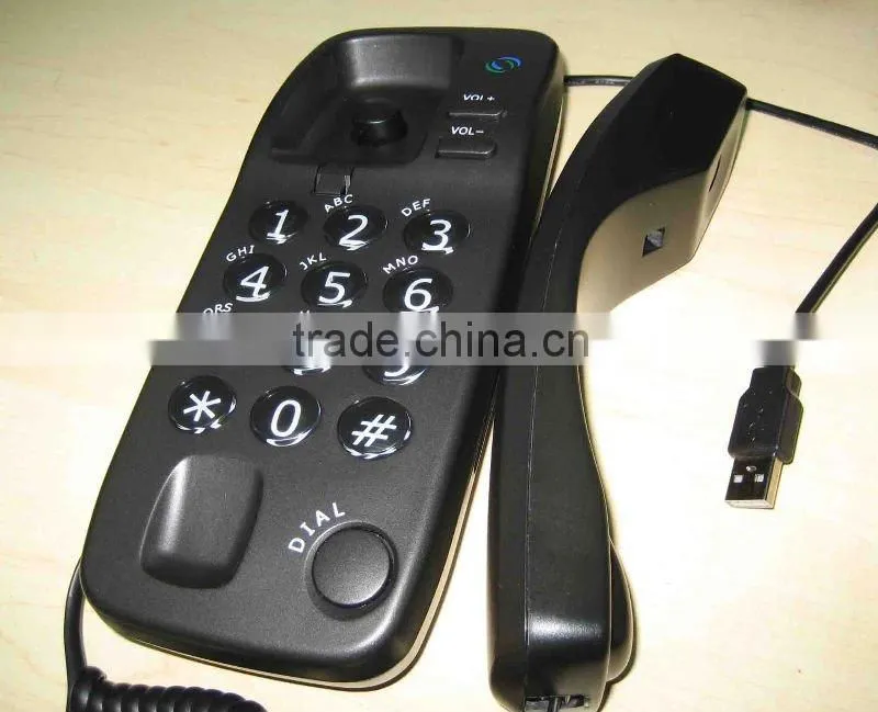 Slim analog telephone with anatel