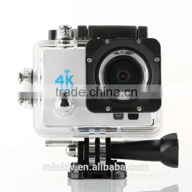 2.0inch lcd 30 meters waterproof wifi sport camera 4k ultra hd 15fps with 170 degree wide shoot angle, 2.7k@30fps & 1080p@60fps