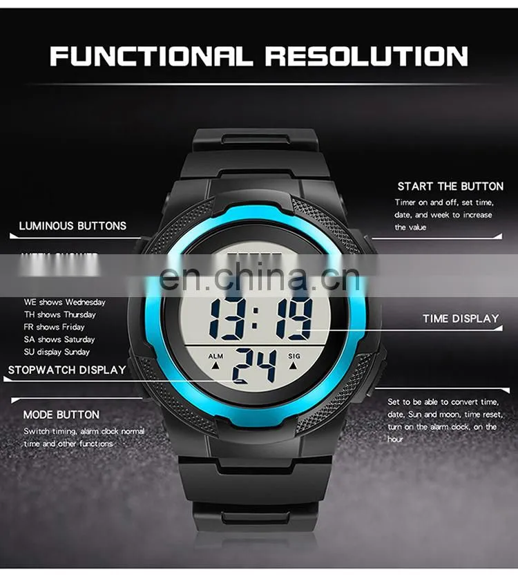 Sanda 2012 Private Label Electronic Mens Fashion Watch Waterproof Luminous Alarm Sport LED Digital Watches