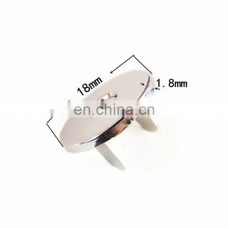 Custom 18mm Metal Magnet Snap Button For Bags