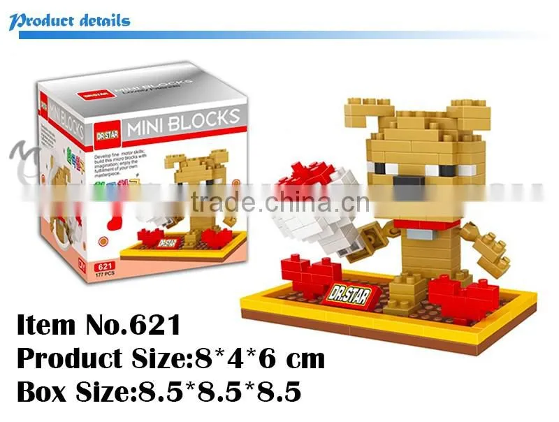 Mini Qute DR.STAR kawaii 6 styles korea expression package plastic building block cartoon model education educational toy