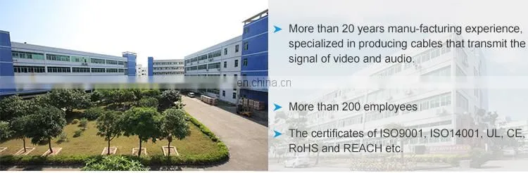 Coaxial RG59 Male to Male BNC Connector Cable for CCTV Camera