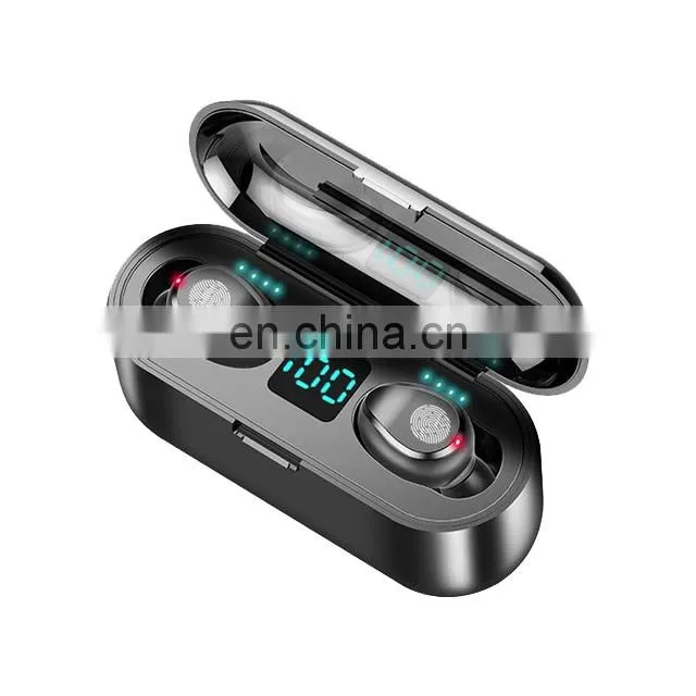 2000mAh Touch F9 9D Stereo BT5.1 True Wireless Headphones Headset Earbuds LCD Waterproof Noise Reduction Wireless Earphone F9
