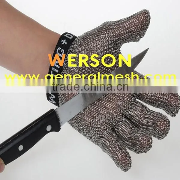 Stainless steel ring mesh gloves for cutting resistance ,304,316 | generalmesh