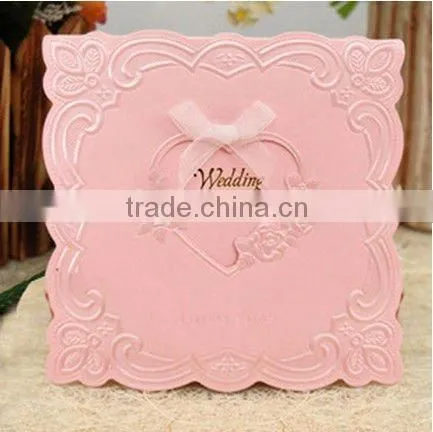China Manufacturer Latest Luxurious wedding card greeting card